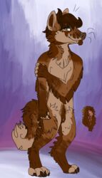 2019 anthro badger branch_badger brown_fur cuntboy digital_media_(artwork) facial_hair fur intersex looking_at_viewer mammal model_sheet mustelid musteline nude paws pussy shockandterror simple_background solo standing