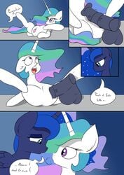 1futa 1girls balls bedroom comic female femsub feral feral_on_female feral_on_feral feral_only friendship_is_magic furry futa_on_female futadom futanari incest intersex mackstack my_little_pony penis princess_celestia_(mlp) princess_luna_(mlp) princest sex siblings sisters spreading vagina vaginal_penetration vulva