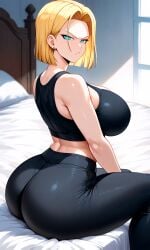 1female 1girl 1girls ai_generated android android_18 annoyed annoyed_expression annoyed_face annoyed_female ass bed bedroom bedroom_background bedroom_setting big_ass big_boobs big_breasts big_butt big_butt_(female) big_tits black_sports_bra black_yoga_pants blonde_hair blonde_hair_blue_eyes blonde_hair_female boobs boobs_bigger_than_head breasts breasts_bigger_than_head busty busty_female butt curvaceous curvaceous_body curvaceous_female curvaceous_figure curvaceous_hips curvaceous_thighs curvy curvy_body curvy_female curvy_figure curvy_hips dragon_ball dragon_ball_(series) dragon_ball_z eyes female femme_fatale hair hips hourglass_figure hourglass_figured_female image large_ass large_boobs large_breasts large_butt large_tits lips looking_at_viewer mature_body mature_female mature_woman netorare ntr pawg phat_ass plump_ass plump_boobs plump_breasts plump_butt plump_hips plump_thighs plump_tits sexy sexy_female short_hair solo_female sports_bra thighs tits tits_bigger_than_head voluptuous voluptuous_female voluptuous_woman white_bed wide_hips yoga_pants