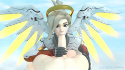 3d big_penis blender erection fellatio female justmercyporn male mercy oral overwatch penis straight