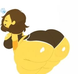 1girl ass ass_focus bent_over big_ass big_breasts big_butt big_thighs bottom_heavy bottom_heavy_female breasts brown_hair brown_hair_female brunette brunette-haired_female brunette_hair bubble_butt dumptruck_ass dumptruck_butt edit edited_by_uploader emoji emoji_(race) emoji_girl exhale exhaling eyes_mostly_closed hands_on_knees huge_ass huge_butt huge_thighs massive_ass massive_butt massive_thighs novacartridge_(artist) pear-shaped_figure pear_shaped round_ass round_butt shiny_skin short_shorts shorts slim_thick slim_waist solo solo_female thick thick_as_fuck thick_ass thick_thighs thicker_than_a_bowl_of_oatmeal voluptuous voluptuous_female white_background yellow_body yellow_skin
