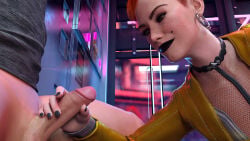 1boy 1boy1girl 1girl 1girl1boy 1girls 3d 3d_(artwork) absurd_res absurdres aurore_cassel beauty_mark black_lipstick black_nails cd_projekt_red clothed clothed_female clothing cock cyberpunk_2077 earrings erect_penis erection female female/male female_focus freckles freckles_on_face french_female handjob hi_res highres light-skinned_female light-skinned_male light_skin male male/female painted_nails partial_male partially_clothed partially_clothed_male penis red_hair sardaukar smile