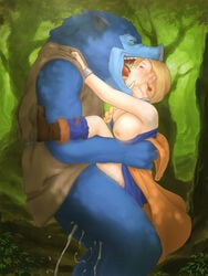 1boy 1girls 1monster anthro bianca_whitaker blonde_hair blush breasts breasts_out clothed_sex clothing cum cum_in_pussy cum_inside cum_overflow defeated defeated_heroine dragon_quest dragon_quest_v extreme_french_kiss female female_human femsub forced_kiss french_kiss human interspecies kissing kissing_while_penetrated large_breasts larger_male long_hair maledom mature_female mature_male monster monster_cock monster_on_female monster_rape nipples no_bra no_panties open_mouth orc orc_(dragon_quest) orc_king_(dragon_quest) orc_male orc_on_human penetration rape sex size_difference smaller_female stand_and_carry_position standing_sex suspended_congress teratophilia throat_bulge thrusting tongue vaginal_penetration xiin