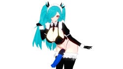 1futa 3d akeno_(itsnafulol) animal_penis between_breasts bikini bikini_top_only blue_hair breasts clothes_between_breasts futa_only futanari gloves hair_between_eyes hair_over_one_eye hair_ribbon horse_penis horsecock horsecock_futa koikatsu koikatsu_(medium) long_hair looking_at_viewer maid maid_bikini maid_headdress necktie necktie_between_breasts penis pink_eyes ribbon swimsuit thick_thighs thighhighs thighs twintails unconventional_maid white_background wide_hips