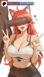 1girl 1girls 2026 ahoge ai_generated animal_ears artist_name big_breasts big_chest big_tits boobs breasts bust busty chest cleavage cock collarbone covered_nipples dick double_v electroworld eris_greyrat heart hetero hi_res high_quality high_resolution highres large_breasts long_hair mushoku_tensei patreon patreon_username penis penis_on_face see-through stable_diffusion testicles tits tongue tongue_out trembling v w watermark