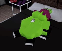 3d anal belt big_ass big_penis black_hair black_pants black_shirt clothed_male_nude_female dog_collar fully_nude gif good_girl green_skin leaf leaf_ears leaf_tail medium_breasts medium_hair nude nude_female oc ocs on_bed original_character original_characters pink_hair roblox roblox_avatar robloxian sex_from_behind spiked_collar thigh_job thighs tight_ass white_skin