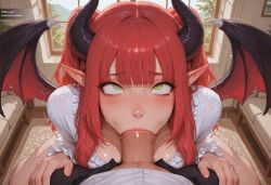 2026 2d 2d_(artwork) 2d_artwork ai_generated marin_kitagawa my_dress_up_darling onna_exe red_hair sexy twintails wings