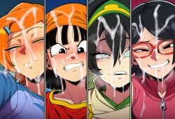 4girls after_sex aged_up ai_generated avatar_legends avatar_the_last_airbender ben_10 boruto:_naruto_next_generations cum cum_on_face dragon_ball dragon_ball_gt excessive_cum female female_only gwen_tennyson hetero mullon naruto_(series) novelai pan_(dragon_ball) toph_bei_fong uchiha_sarada