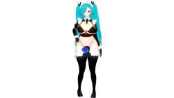 1futa 3d akeno_(itsnafulol) animal_penis balls between_breasts bikini bikini_top_only blue_hair breasts clothes_between_breasts full_body futanari gloves hair_between_eyes hair_over_one_eye hair_ribbon hand_on_own_hip horse_penis horsecock horsecock_futa koikatsu koikatsu_(medium) long_hair looking_at_viewer maid maid_bikini maid_headdress necktie necktie_between_breasts penis pink_eyes ribbon swimsuit testicles thick_thighs thighhighs thighs twintails unconventional_maid white_background wide_hips