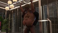 1boy 1girl ahegao big_ass big_breasts big_penis bob_cut creampie crossed_eyes cumflated_belly cumflation dominant dominant_male female high_heels holding_legs holding_partner legs_above_head male penis squirting submissive_female suprserpent to tongue tongue_out vagina vaginal vaginal_penetration