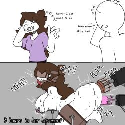 fucked_silly fucking_machine jaiden_animations muffled_moaning restrained