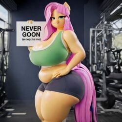 1girls aged_up ai_generated anthro anthro_female ass ass_focus bbw big_ass booty_shorts cellulite cellulite_ass daballsman dumptruck_ass equine fat_ass female female_only fluttershy_(mlp) friendship_is_magic funny furry furry_female hasbro horse horse_girl hotpants huge_ass illustrious_(stable_diffusion) large_ass larger_female mature_female meme meme_reference my_little_pony never_goon older_female presenting_hindquarters short_shorts showing_off solo solo_female teasing teasing_viewer text wide_hips