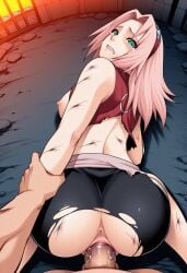 1girls ai_generated green_eyes naruto naruto_(series) pink_hair sakura_haruno tagme