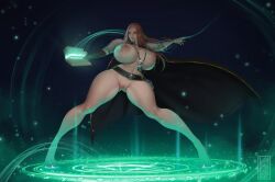 1girl 1girls bare_feet barefoot big_breasts huge_breasts kargyroi magic magic_user tagme thick_thighs wizard