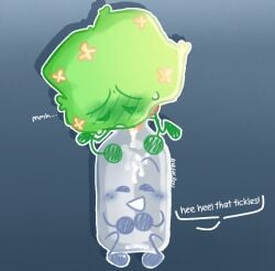 azrealrou battle_for_dream_island bfdi blush bottle_filling cum cum_in_bottle cum_inside happy laughing moaning object_shows penis smile tickling