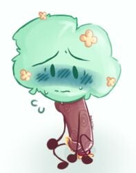 azrealrou battle_for_dream_island bfdi blush cum cute dildo object_shows tree_(bfdi)