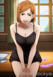 1girl 1girls ai_generated anime breasts curvy curvy_female curvy_figure eyes female fit hair jujutsu_kaisen kugisaki_nobara nsfw stickyai tits voluptuous