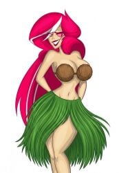 belly_button bellybutton big_breasts breasts coconut coconut_bra curvy curvy_body curvy_female curvy_figure cyborg female glistening glistening_body grass_skirt hula hula_dancer lipstick looking_at_viewer milf navel pink_hair robot robot_girl robot_humanoid seductive seductive_look seductive_smile shiny shiny_skin skirt smile smiling_at_viewer tentadora_(zoophobia) thick_thighs wide_hips zoophobia