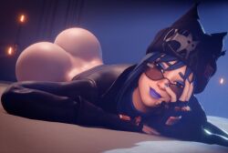1female 1girls 2026 3d ass ass_focus bai3d bare_ass big_ass big_butt black_hat blue_eyes blue_eyeshadow blue_hair blue_hair_female blue_lipstick blue_makeup blue_nail_polish blue_nails bottomless bottomless_female butt butt_focus colored_nails epic_games eyeshadow eyewear female female_only fingerless_gloves fortnite fortnite:_battle_royale glasses handwear hat headwear hope_(fortnite) huge_ass laying laying_on_stomach light-skinned_female light_skin lipstick long_hair looking_at_viewer looking_over_eyewear makeup nail_polish no_pants painted_nails presenting presenting_hindquarters smile smiling smiling_at_viewer solo solo_female tinted_eyewear tinted_glasses