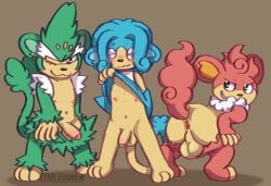 anus ass balls penis pokemon pokemon_(species) presenting_hindquarters presenting_penis simipour simisage simisear starluxio