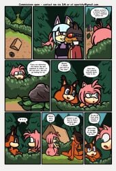 2girls amy_rose anthro ass breasts female furry nude sitting sonic_(series) sqootshy sticks_the_badger tagme