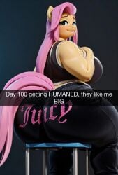 1girls aged_up ai_generated anthro anthro_female ass ass_focus bbw big_ass black_legwear cellulite cellulite_ass daballsman dumptruck_ass equine fat_ass female female_only fluttershy_(mlp) friendship_is_magic furry furry_female hasbro hmofa horse horse_girl huge_ass humaned illustrious_(stable_diffusion) large_ass larger_female mature_female my_little_pony older_female presenting_hindquarters showing_off snapchat solo solo_female teasing teasing_viewer text tight_clothing weight_gain wide_hips yoga_pants