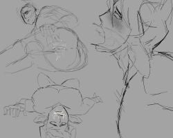 blowjob cow cum cum_in_mouth cuntboy cuntboy_penetrated deepthroat mouth_open pussy_juice pussy_juice_drip pussy_spread pussy_spreading sketch sketch_page