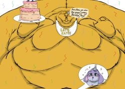 belly belly_expansion chica_(fnaf) fat fat_female feederism gigantic_belly morbidly_obese obese