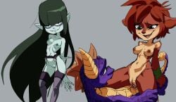 1boy 2girls animal_ears animal_nose anthro arm_behind_back arms_behind_back black_eyes black_garter_belt blue_skin blunt_bangs blush body_fur breasts breasts_apart brown_hair character_request clothing collarbone colored_nipples colored_skin commission coolerinker copyright_request cowgirl_position duo elora erection female female_penetrated from_front_position fur furry furry_female furry_male furry_with_furry furry_with_non-furry garter_belt genitals green_eyes green_hair green_skin grin hair half-closed_eye half-closed_eyes horns inker_comics inkershike interspecies legwear long_hair looking_at_another male male_on_bottom male_penetrating male_penetrating_female mammal medium_breasts multiple_girls navel nipples nude on_bottom on_top open_mouth penetration penile penis pointy_ears pussy red_hair sex short_hair sidelocks small_breasts smile spread_legs spyro spyro_the_dragon standing stomach straddling straight tail teeth thighhighs thighs vagina vaginal_penetration very_long_hair