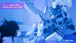 2boys 3d ass backrooms blender blender_cycles buttjob cock dialog dialogue dialogue_box english_text gay gay_sex hotdogging penis pool poolrooms precum precum_drip precum_on_penis reverse_cowboy_position roblox robloxian self_upload shark tagme text the_poolrooms tiger_shark vyndix water watermark