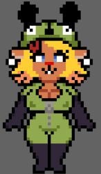 1girls accurate_art_style alternate_body_type badfish blonde_female blonde_hair blue_eyes blue_eyes_female cosplay crossover_cosplay deer deer_girl deltarune doe female female_focus female_only gir_(invader_zim) gir_hoodie invader_zim noelle_holiday nsfwfromd onesie onesie_only pixel_art self_upload siivagunner solo solo_female solo_focus source sprite sprite_art tagme undertale_(series) zipper