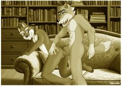age_difference anal anal_sex animal_crossing anthro anthro_on_anthro anthro_penetrated anus canid canine canis ciel-wolf dobie_(animal_crossing) duo elderly genitals male male/male mammal nintendo nipples older_male penetration penis wolf
