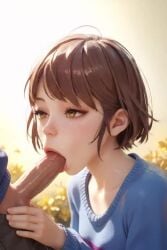 ai_generated blowjob deepthroat eye_contact fellatio frisk frisk_(undertale) huge_cock male/female no_sound oral oral_sex penis pov pov_male sucking sucking_penis tagme video