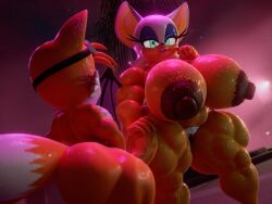 age_difference anthro bat big_breasts big_penis breasts canid canine diag34 duo eyewear female fox genitals goggles hi_res male male/female mammal older_female penis rouge_the_bat sega sonic_the_hedgehog_(series) tails younger_male