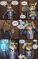 anthro biped comic english_text fan_character feline heresy_(artist) lynx male mammal reynold_(hunterx90) solo speech_bubble text