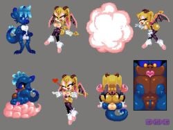 big_ass big_breasts big_pussy big_tail brainwashing breasts close-up corruption demon demon_girl exkrill female futanari horns intersex lips mind_control nipples oc original_character original_characters pixel_art project_x_love_potion_disaster pussy slave sonic_(series) sprite succubus succubus_(project_x) transformation transformation_sequence