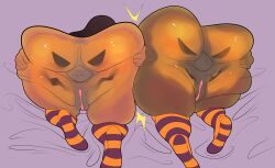 2girls anus ass ass_focus ass_smack ass_to_ass asses_touching barrybbeesly big_ass big_butt bottom_view brown_hair fat_ass fat_butt fat_thighs female female_only halloween halloween_theme indian indian_female long_hair nadaleea_(barrybbeesly) orange_stripes orange_thighhighs paint_on_ass painted_butt presenting priyanka_maheswaran pubic_stubble pumpkin_butt rear_view shaved_pubes shaved_pussy shaved_vagina simple_background spread_anus spread_ass spread_butt spreading spreading_anus spreading_ass steven_universe striped striped_legwear striped_thighhighs stripes thick thick_ass thick_legs thick_thighs thigh_highs thighhighs thighs unseen_female_face vagina walking