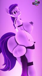 3d 3d_(artwork) 4k 9:16 absurd_res animal_genitalia animal_penis anthro ass balls big_breasts big_butt breasts digital_media_(artwork) equid equine equine_penis fan_character futa_only futanari genitals gynomorph hasbro hi_res intersex looking_back machine mammal my_little_pony nipples nude penis penis_tuck purple_background robot simple_background solo woobaloo