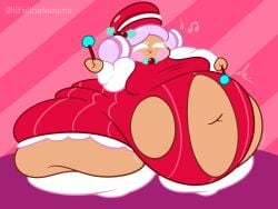 1girls belly blob cookie_run fat female lifelinelemons macaron_cookie obese obese_female tearing_clothes weight_gain