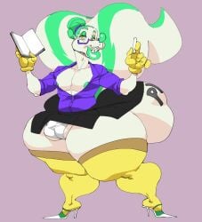 big_bottom_lip braces bubble_ass bubble_butt chalk fatfoxlower femboy ffuffle girly glasses glasses_on_head hair_bun huge_ass huge_butt huge_thighs hyper hyper_ass hyper_butt miniskirt nipples open_shirt panties pointy_teeth puddin_toon_skunk revealing_clothes school stockings tattoo tattoo_on_butt teacher teacher_outfit wide_hips