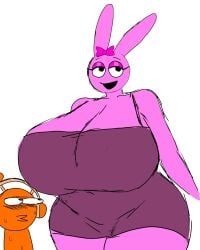 1boy 1boy1girl 1girls breasts female huge_breasts jpg looking_at_breasts male momiji_(artist) orange_(sprunki) oren_(sprunki) pink_(sprunki) pinki_(sprunki) sprunki tagme twitter_link