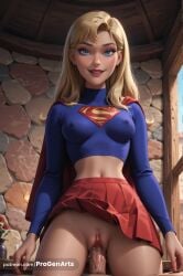 1boy 1boy1girl 1girls ai_generated blonde_hair blue_eyes blue_shirt breasts cape clothed_female_nude_male clothed_sex covered_nipples crop_top dc dc_comics dcau female hi_res justice_league justice_league_unlimited kara_zor-el lips long_hair long_sleeves looking_at_viewer male medium_breasts midriff miniskirt mole navel no_panties patreon_username penis pleated_skirt pov progenarts pussy pussy_juice red_cape red_skirt sex shirt skirt smile solo_focus straight supergirl superhero superman_(series) uncensored vaginal_penetration vaginal_sex web_address