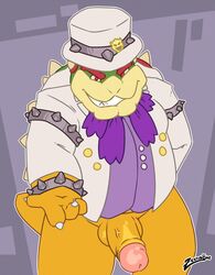 1boy anthro bottomless bowser clothed clothing male male_focus male_only mario_(series) nintendo penis solo super_mario_odyssey video_games wedding_bowser zestibone