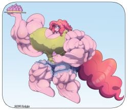 abs biceps big_breasts big_muscles breasts female hair huge_breasts large_breasts large_muscles muscles muscular muscular_arms muscular_female muscular_legs muscular_thighs my_little_pony pecs pink_hair pinkie_pie_(mlp)