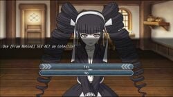 1boy 1girls bangs big_breasts big_penis biting biting_neck black_dress black_hair blush bravebengal breasts celestia_ludenberg completely_nude completely_nude_female completely_nude_male cum danganronpa danganronpa:_trigger_happy_havoc dark_hair english_text female fingering from_behind grabbing_another's_breast hairband human long_hair long_video longer_than_3_minutes male mp4 music no_penetration nude nude_female nude_male penis pussy_juice pussy_juice_drip red_eyes screencap sex shorter_than_four_minutes sound sucking tagme text twin_drills twintails veiny_penis video visual_novel