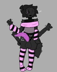 4_arms 4_eyes absurd_res animal_humanoid anthro arachnid arm_warmers armwear arthropod arthropod_abdomen arthropod_humanoid balls big_balls big_penis black_body black_fur bloodrayne_(lcdoesthings) bodysuit bodysuit_aside clothing femboy footwear fur genitals hi_res humanoid lcdoesthings legwear male multi_arm multi_eye multi_limb penis skinsuit socks solo spider thigh_gap thigh_highs throbbing throbbing_penis tight_clothing wide_hips