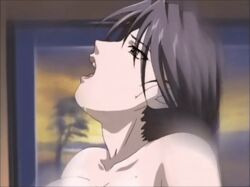 1girls amamiya_misako animated animated_gif anime_screencap bouncing_breasts breasts enbo erect_nipples female implied_sex lowres milf milky_(company) nipples open_mouth ova purple_hair saliva screencap screenshot stepmother sweat taboo_charming_mother