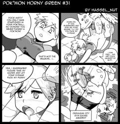 1boy 2girls ahe_gao blush comic english_text female female_orgasm fucked_silly ivysaur kasumi_(pokemon) leaf_(pokemon) male misty_(pokemon) misty_(pokemon_rgby) monochrome orgasm pleasure_face pokémon_(species) pokemon pokemon_(species) pokemon_frlg pokemon_horny_green pokephilia sex sex_from_behind speech_bubble text vines wolfgang_bang