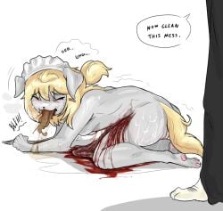 anthro furry gore gorebunny guts gutted maid snuff