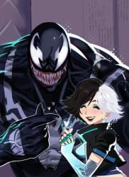 1girl1boy 1girls alien ass avengers big_ass big_breasts big_penis bra couple_(romantic) dark_skin heroine korean_female light-skinned_female light-skinned_male luna_snow_(marvel_rivals) male/female marvel marvel_comics marvel_rivals nerd panties romantic sexy_body spider-man_(series) venom_(marvel) venom_(marvel_rivals)